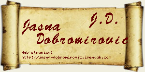 Jasna Dobromirović vizit kartica